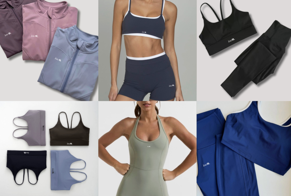 diseño branding para marcas, ropa de pilates